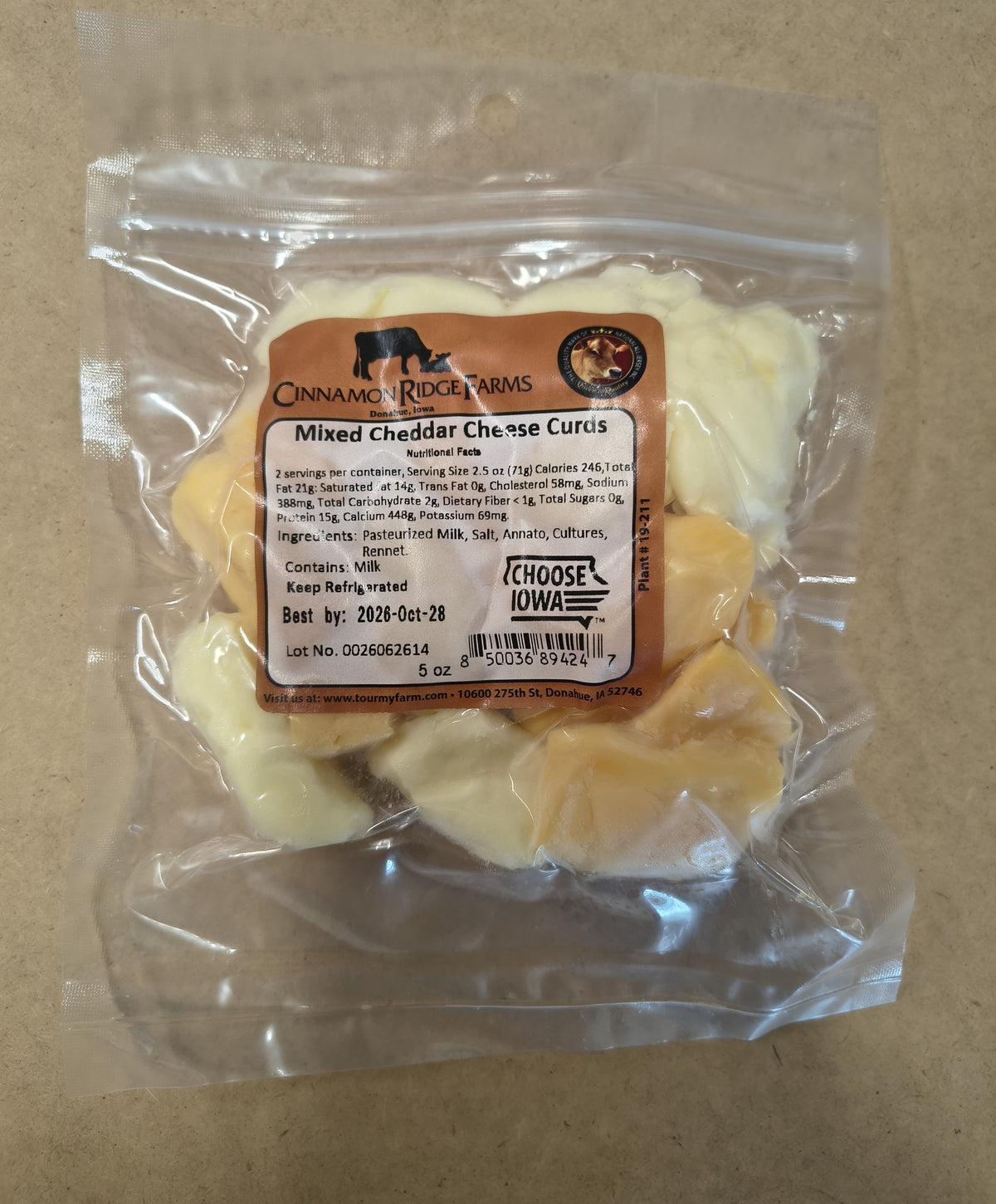 Mixed Cheddar Curd — Wholesale